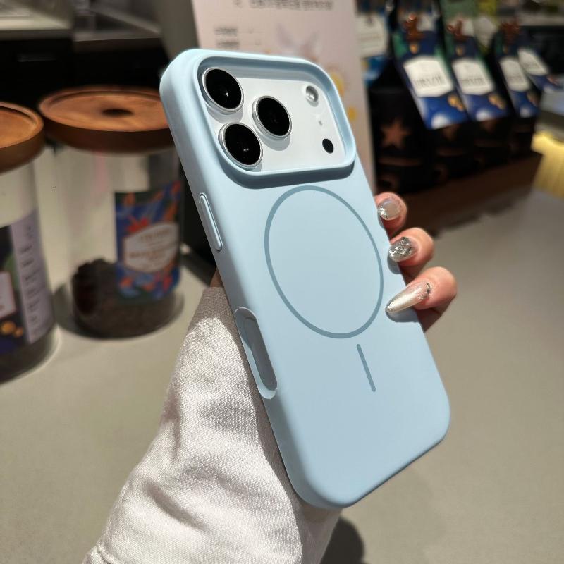 Магнитный Матовый Мягкий Жидкий Силиконовый Чехол Для Телефона Для iPhone 18 17 16 15 14 13 Pro Max Air Для Magsafe Беспроводная Зарядка Чехол