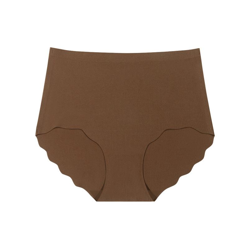 Сексуальные женские трусы большого размера с высокой талией и эффектом коррекции живота с модной волнистой кружевной отделкой, бесшовные трусы для йоги