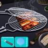 304 Stainless Steel BBQ Mesh Non Stick Grilling Basket Grill Mesh Mat Meat Vegetable Steak Picnic Party Barbecue Tool