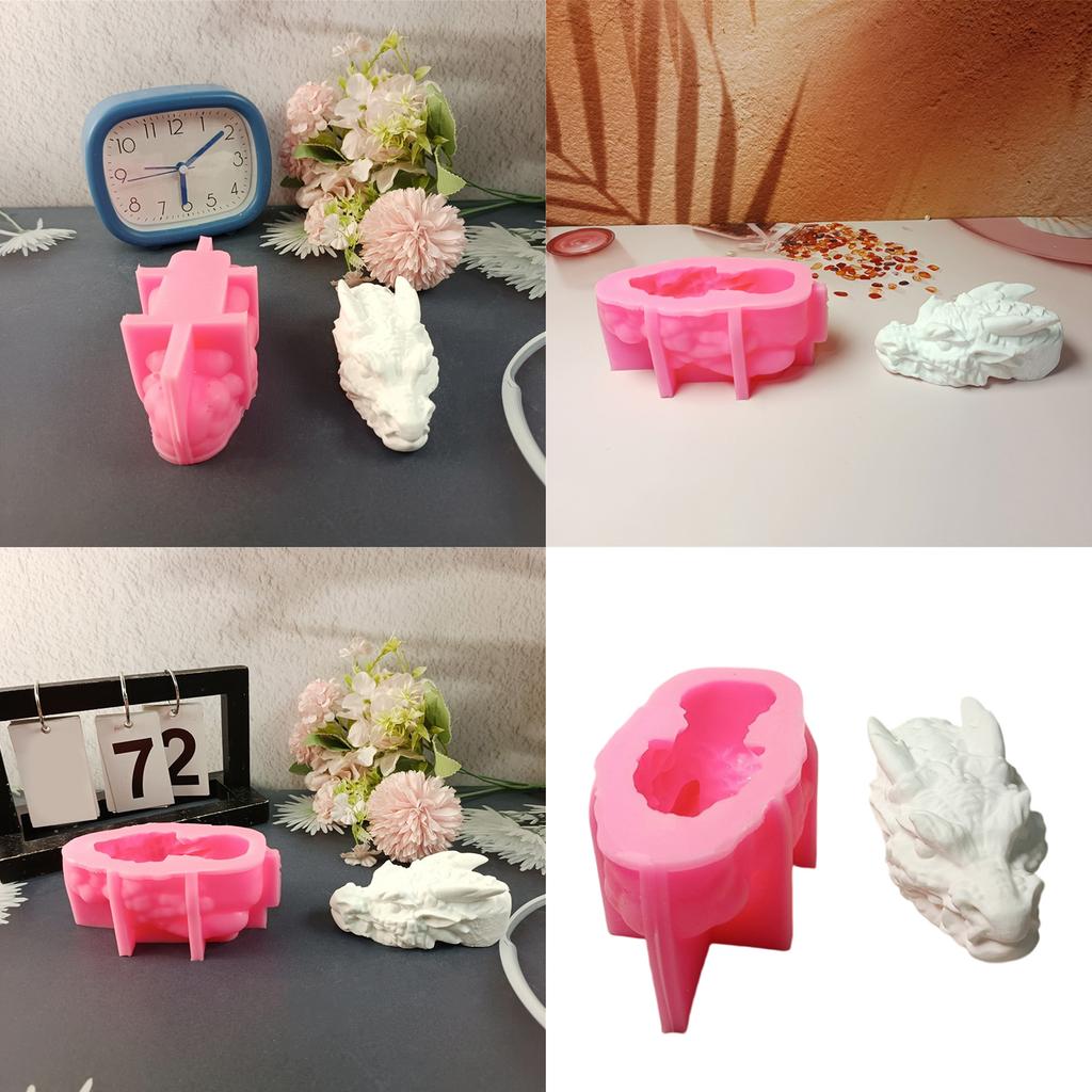 Силиконовые формы для свечей в виде головы дракона из эпоксидной смолы, свечи, мыла, шоколадной помадки, силиконовые формы для цементной глины, силиконовые формы