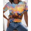 Summer Round Neck 3D Print Top Fashionable Casual Short Sleeved Women's T-shirts