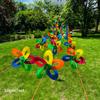 8/10PCS Rainbow Colors Plastic Pinwheels 30cm 10meters String Windmill  Yard and Garden