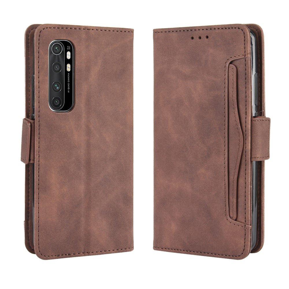Flip Case for Xiaomi Mi Note 10 Lite, Card Slot, Brown