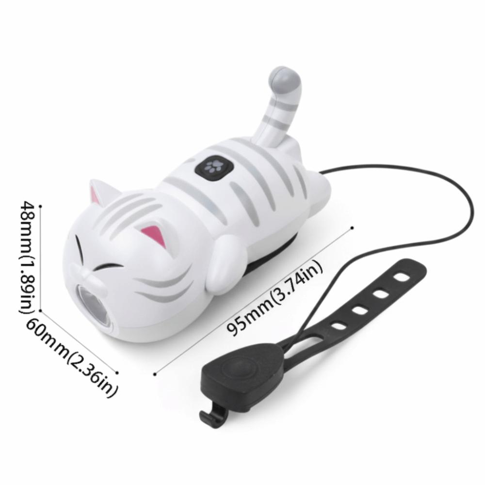 USB-перезаряжаемая велосипедная фара Яркий светодиодный водонепроницаемый светодиодный фонарик Форма мультяшного кота Суперяркий передний свет для велосипеда Безопасность