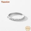 Tancise Classic 925 Sterling Silver Zircon Ring Ladies Jewelry Wedding Promise Party Gift