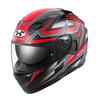 OGK KABUTO KAMUI3 ACROBAT Motorcycle Flat Full-Face Helmet, Black/Red (Size L)