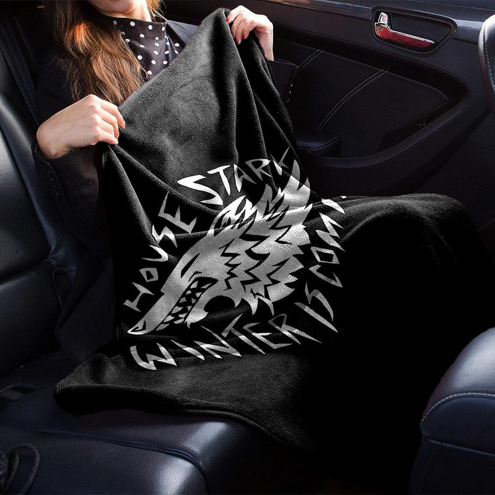 1pc House Stark Winter is coming Soft Flannel All Season Throw for Home, Office, Outdoor UseDurable Comfort Soft Warm Throw for Home