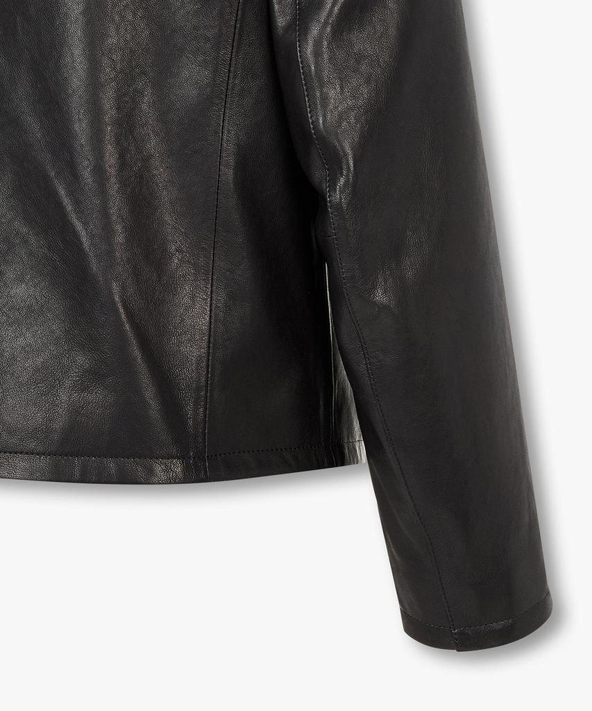 Man On The Boon Rider Leather Jacket_Black 4716110001