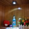 3LED сенсорный ночник с сенсорным управлением, настенный светильник, круглая лампа под шкафом, нажимной стержень, для использования в автомобиле