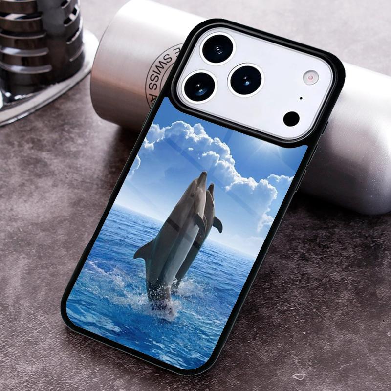 Dolphin Phone Case For iPhone 17 16 15 14 13 12 11 Pro Max Plus 17Air Soft Silicone Cover