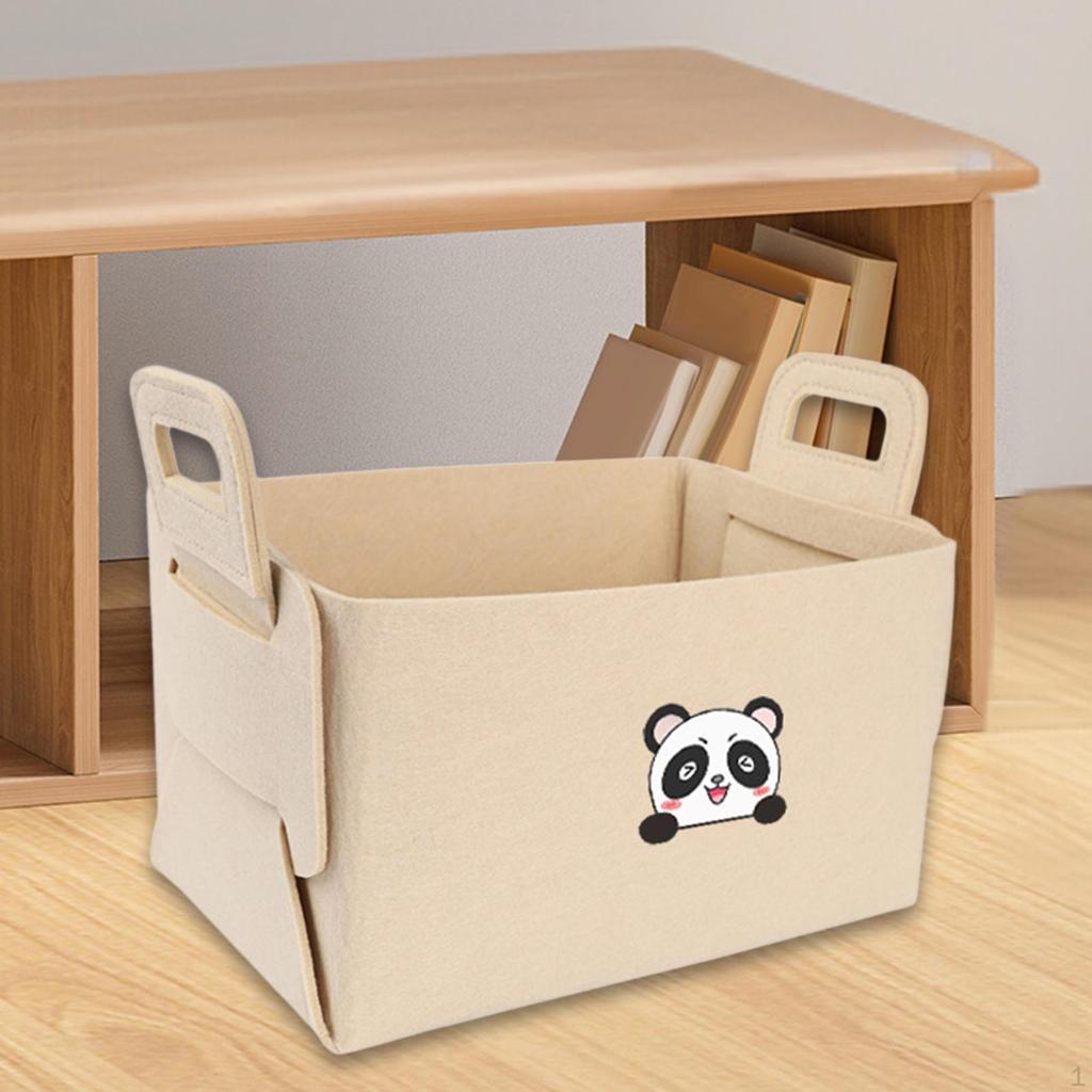 Felt Storage Basket Car Trunk Cargo Accessories Foldable Bin Organizer Box for Camping