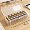 Plastic Storage Box Transparent Pen Box Simple Pencil Case  Gift