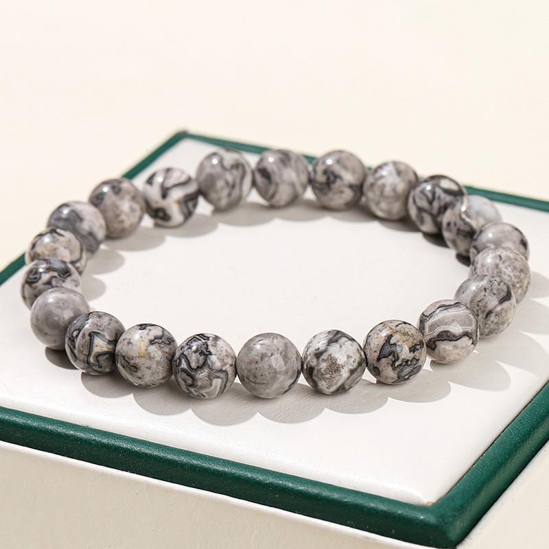 Браслет из натурального хрустального агата с тигровым глазом - стильные круглые бусины, украшения унисекс