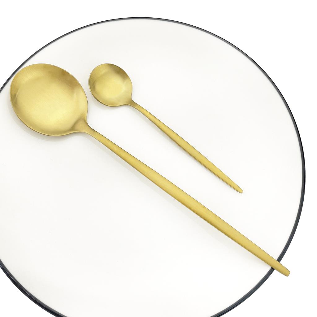 36 шт. Золотая посуда из нержавеющей стали, посуда, набор столовых приборов в западном стиле, ножи, вилка для торта, чайная ложка, столовые приборы, кухонное серебро