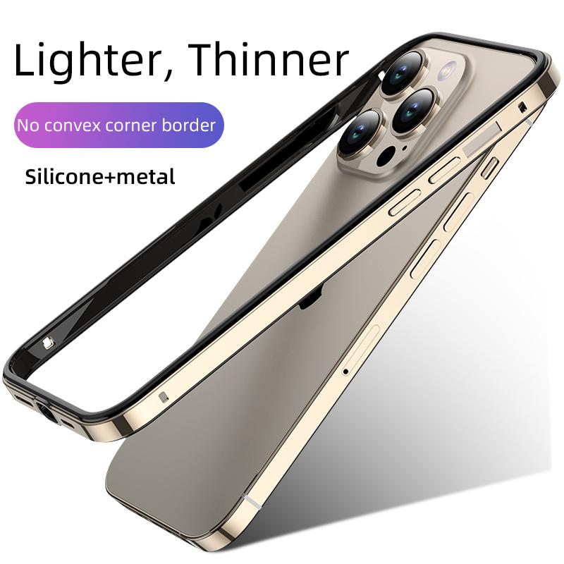 Алюминиевый металлический силиконовый чехол-бампер для Apple IPhone 15 14 Plus 13 Pro Max 12 11 XR XS X 7 8 SE 2022 2020 Бронированный противоударный чехол