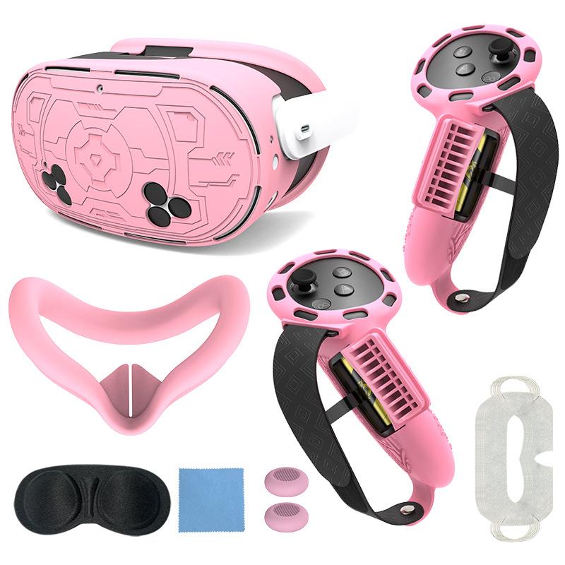 7 In 1 Accessories Meta Oculus Quest 3s 3 S VR Headset Cover Controller Grips Hand Strap Face Pad Silicone Facial Interface Lens
