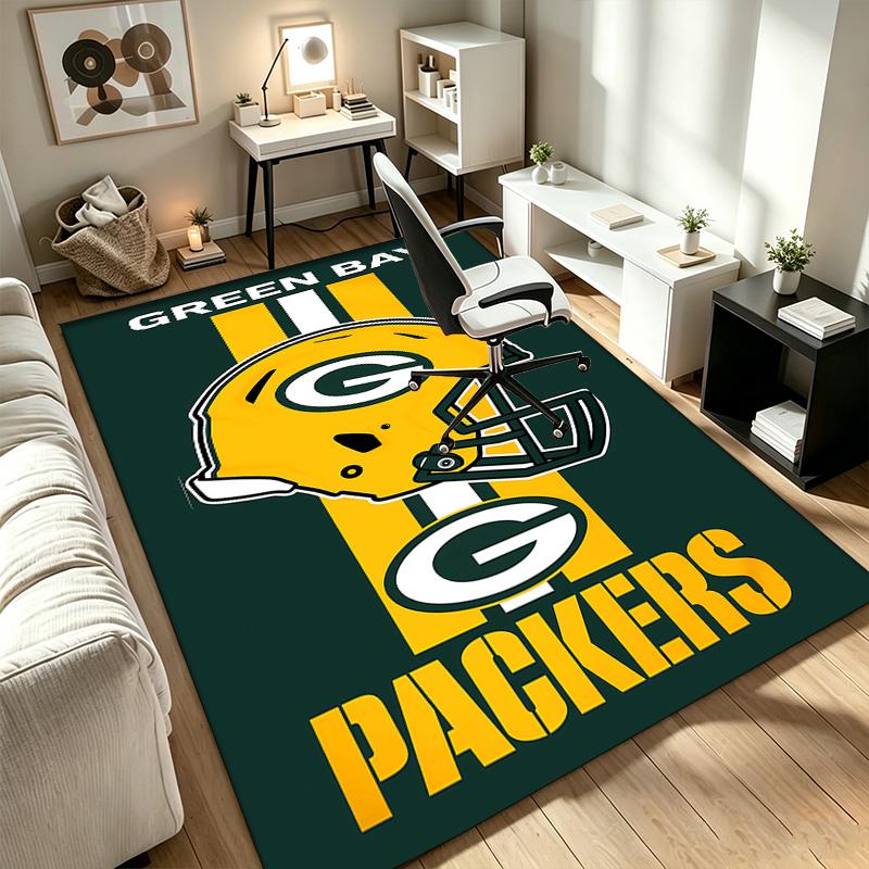 Green Bay Packers A rug suitable for office chair areas living rooms and computer desks perfect for home offices and an ideal holiday gift