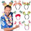 1pc Hawaiian Party Head Bopper Tropical Headbands for Hawaiian Flamingo Theme Birthday Party Decor Summer Beach Party Photo Booth Props Decorations
