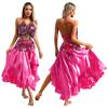 3 шт./компл. Женская восточная танцевальная одежда женская профессиональная латинская юбка для танца живота испанские/мексиканские танцевальные костюмы для выступлений