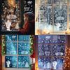Window Decals Xmas Pvc Snowflake Santa Static Stickers For Christmas Decor Home