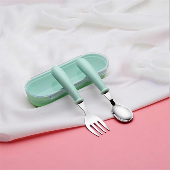 Baby Tableware Set Children Utensil Toddler Dinnerware Cutlery Infant Food Feeding Kids Spoon Fork