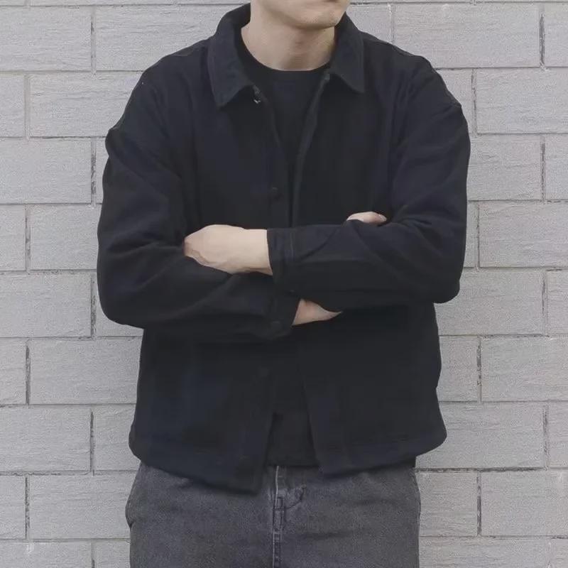 Мужская джинсовая куртка большого размера в стиле ретро — повседневная, прочная, износостойкая рабочая одежда на весну/осень