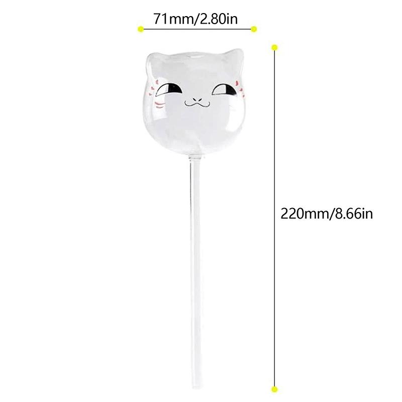 Автоматические лампы для полива растений. Самополивные шары в форме кошки. Прозрачное стекло. Водяные лампочки для растений. Система самополива растений.