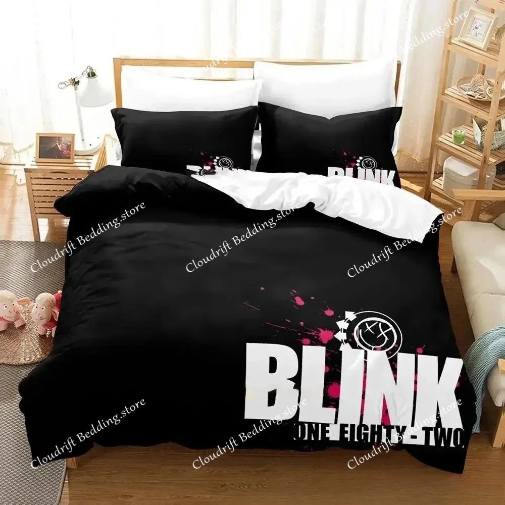 3D-печать музыкальной группы B-Blink-182 Комплект постельного белья для мальчиков и девочек, двуспальная кровать, пододеяльник, наволочка, кровать для мальчиков, домашний текстиль для взрослых