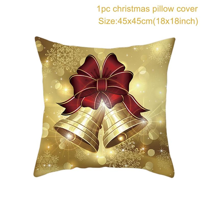 Christmas Cushion Cover Merry Christmas Decorations For Home Christmas Ornament Navidad Noel Xmas Gifts Happy New Year
