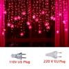 Christmas Snowflakes LED String Lights Flashing Fairy Curtain Lights Waterproof For Holiday Party Wedding Xmas Decoration