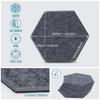 Звукопоглощающие шестиугольные панели AGPTEK, 30x26x0.9см, упаковка 12 штук, полностью самоклеящиеся, звукоизоляционные панели высокой плотности, самоклеящаяся звукоизоляционная панель