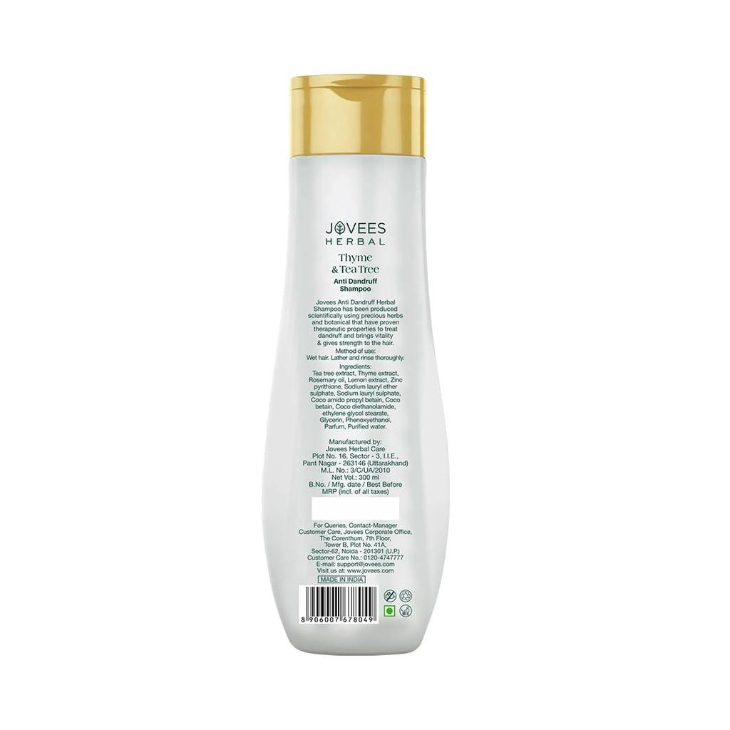 Jovees Herbal Thyme And Tea Tree Anti Dandruff Shampoo For All Hair Types 300ml