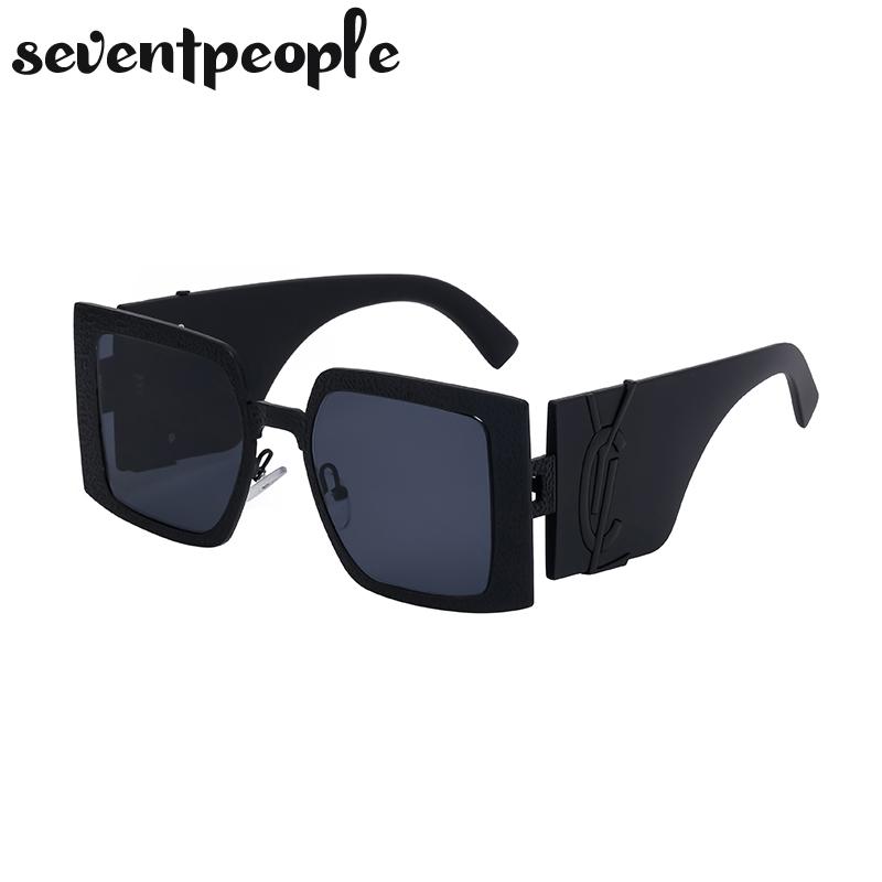 Classic Oversized Square Sunglasses Women Big Frame Luxury Brand Designer New Vintage Shield Sun Glasses For Ladies Eyewear