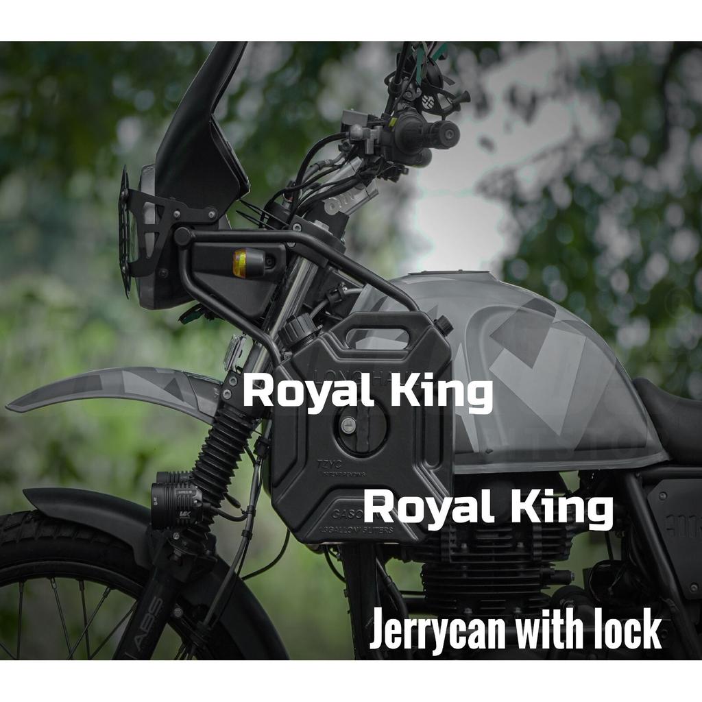 Black "Jerry Can With Lock" Fit for Royal Enfield Himalayan 411 BS4 & BS6