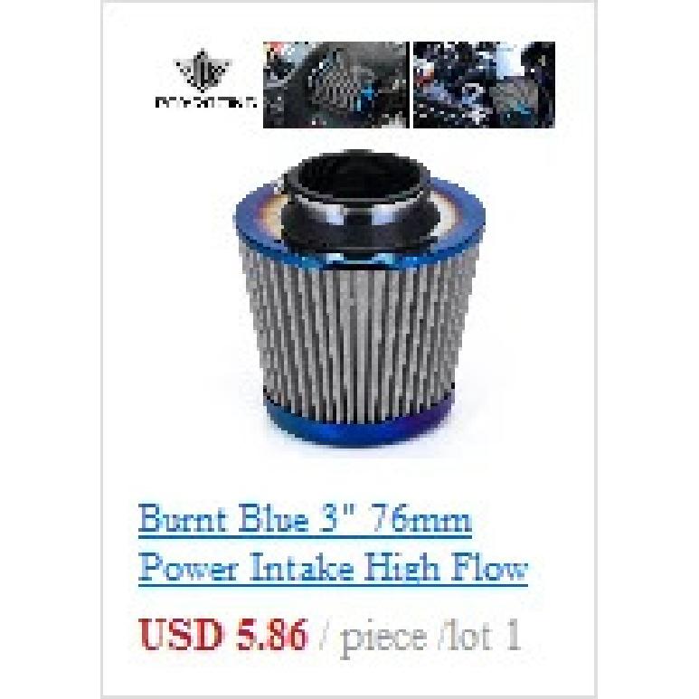Universal car high flow cold air intake air inlet air intake system mushroom head air filter neck 76mm / 70mm / 63.5mm / 60mm