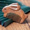Scalp Sandalwood Comb Rabbit Wooden Comb Fashion Massage Wood Comb  Gift