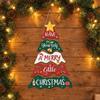 Handcrafted Christmas Door Sign Tiered Hanging Welcome Board Vintage Wall Pendant  Teachers