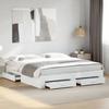 VidaXL Bed Frame with Drawers White 180x200 Cm Engineered Wood, Bed, Storage Bed, Double Bed Frame, Double Bed 3280363