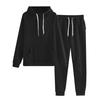 2 Pcs/Set Women Hoodie Pants Suit Solid Color Plush Long Sleeves Thick