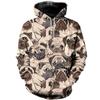 Cute Pug 3D All Over Printed Unisex Hoodies Harajuku Fashion Sweatshirt Casual Hoody Coat