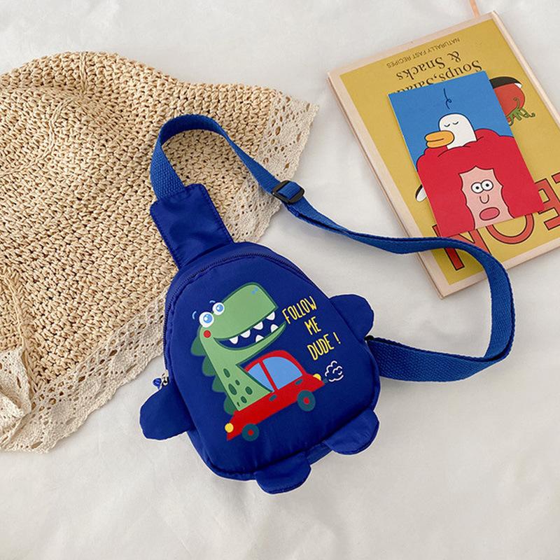 Милые мультяшные детские наплечные сумки, детские сумки-мессенджеры для путешествий на открытом воздухе, унисекс, мини-повседневная нагрудная сумка с динозавром