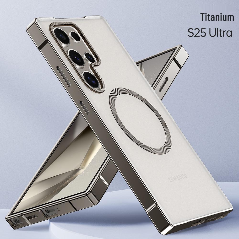 Чехол-бампер Samsung Galaxy S26 Ultra с магнитной металлической рамкой и защитой камеры