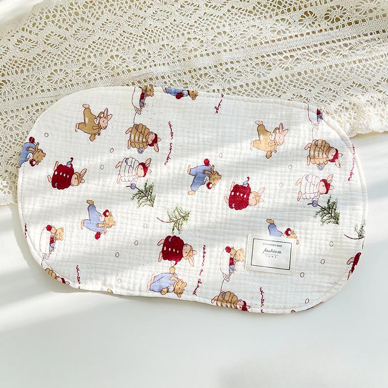 Подушка-облако от рвоты с молоком, удобная подушка для новорожденных, низкая плоская подушка для младенцев, восьмислойная марлевая подушка для детей