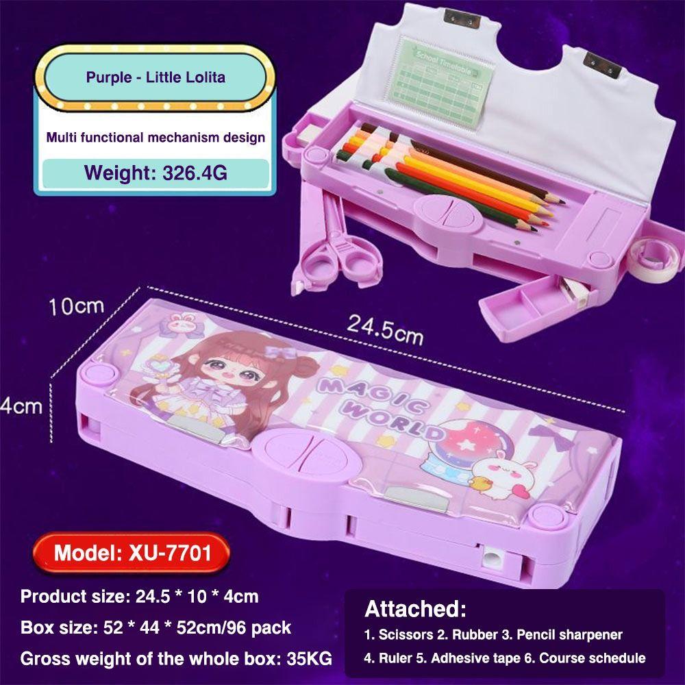 Двухъярусный пенал с точилкой Органайзер для канцелярских принадлежностей Для мальчиков/девочек