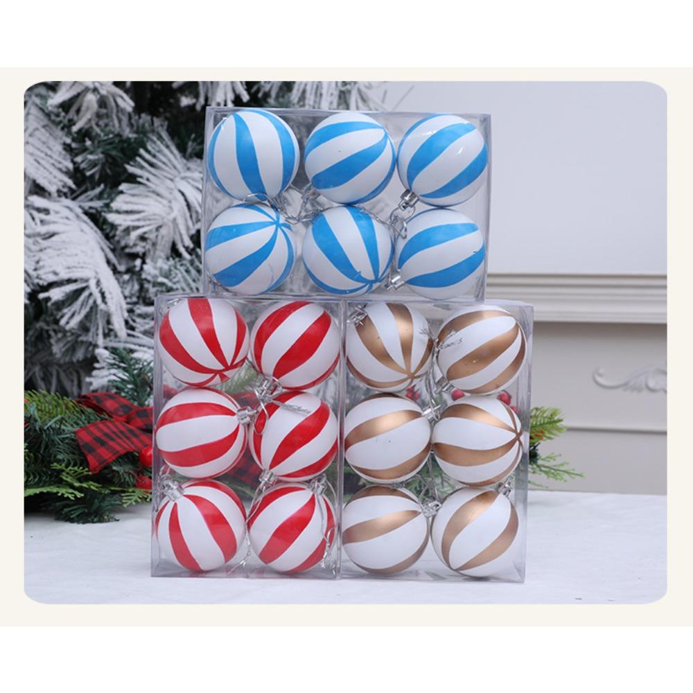 Christmas decoration, painted striped sphere, Christmas, wedding, bar, interior decoration, decoration, Christmas tree pendant