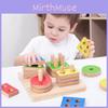 Geometric Wooden Childrens Shape Cognitive Matching Intelligent Column Set Toy