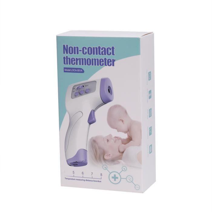 JOULLI Thermomètre infrarouge numérique frontale sans contact pour le corps (blanc)