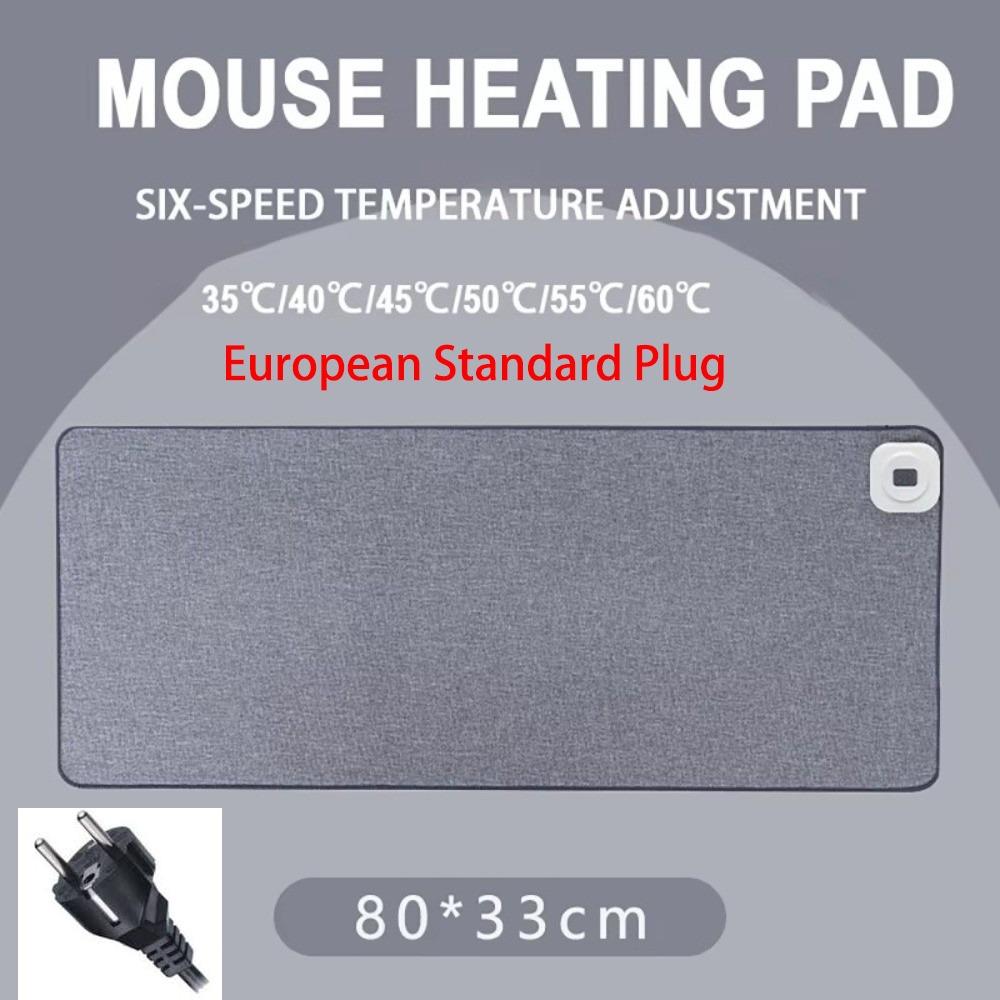 Подарки Нагревательный коврик для мыши с вилкой ЕС с цифровым дисплеем Очень большой нагреваемый настольный коврик Водонепроницаемый Быстрый нагрев Офисный настольный коврик