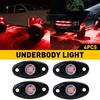 4 Pods Underglow RGB Rock Lights High Bright Водонепроницаемый IP67 Освещение колесных арок Лампа Подсветка днища Аксессуары