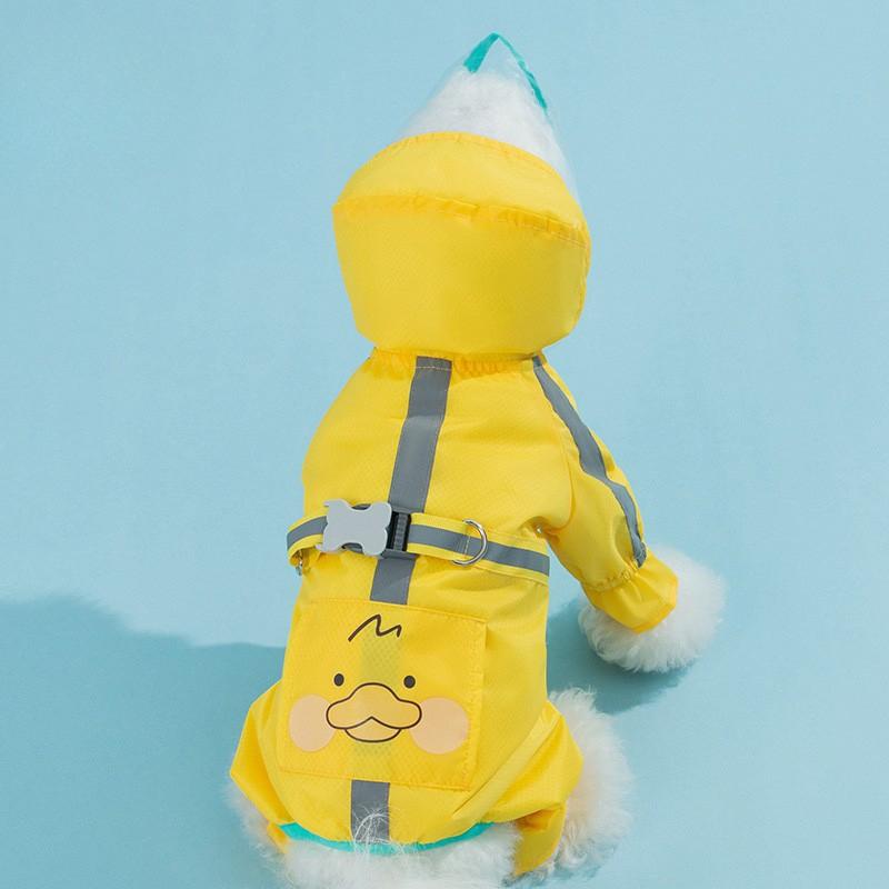 Милый дождевик для собак с изображением животных, четвероногих, водонепроницаемый, полностью закрывающий, бишон, медведь, питомец, маленькая и средняя собака, плюшевый мишка, сиба-ину, одежда для дождливого дня